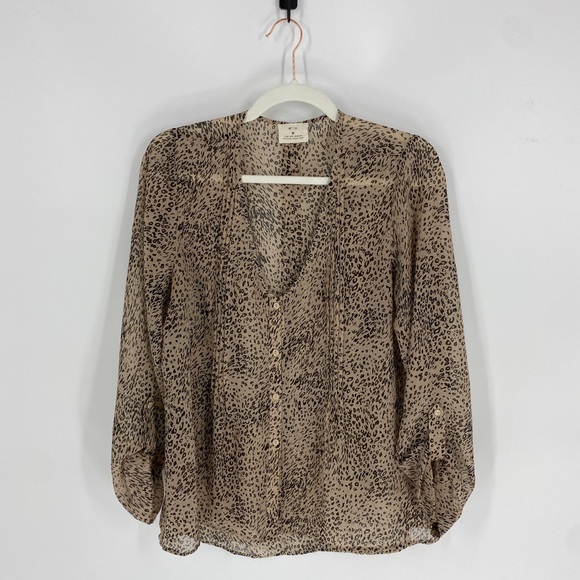 Urban Outfitters Tops - Urban outfitters pins & needles sheer cheetah top